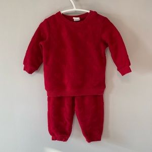 H&M Baby Girl Heat Print Sweater with Matching Sweatpants